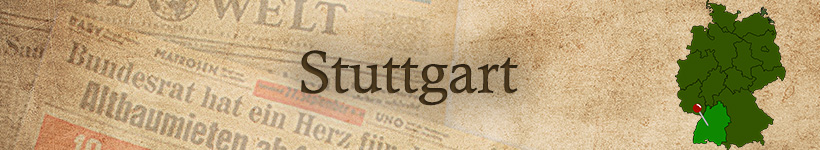 Alte Zeitung aus Stuttgart als Geschenk