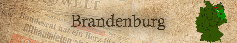 Alte Zeitung aus Brandenburg als Geschenk