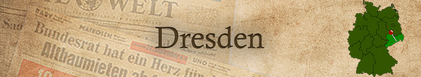 Alte Zeitung aus Dresden als Geschenk