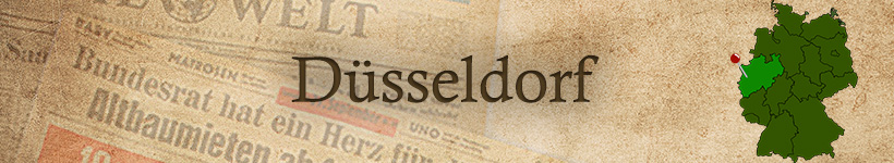 Alte Zeitung aus Düsseldorf als Geschenk
