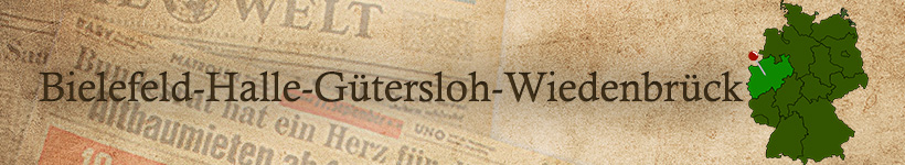 Alte Zeitung aus Bielefeld, Halle, Gütersloh oder Wiedenbrück als Geschenk
