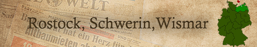 Alte Zeitung aus Rostock, Schwerin und Wismar als Geschenk