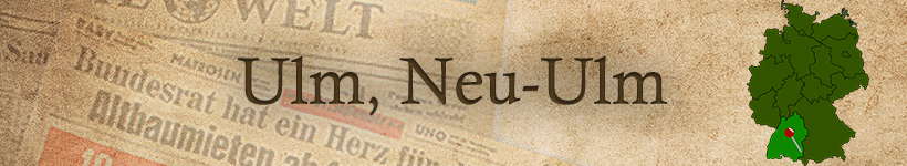 Alte Zeitung aus Ulm oder Neu-Ulm als Geschenk