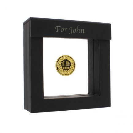 1 CHF gold plated coin