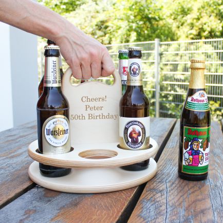 Party Wooden beer holder