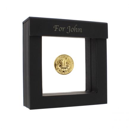 Quarter US Dollar gold-plated coin