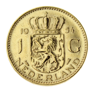 Nederlandse Gulden vergulde munt