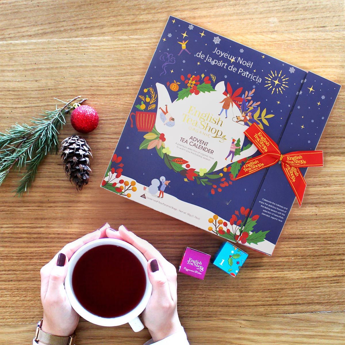 Coffret de thés de Noël bio - Sélection hiver rouge - English Tea Shop
