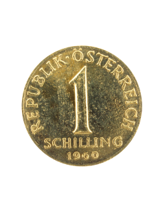 1 Schilling goudkleurige munt