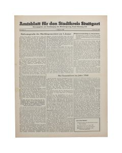 Amtsblatt für den Stadtkreis Stuttgart