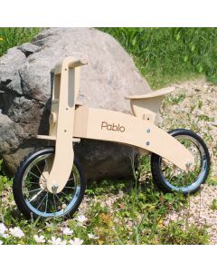 Bicicleta de aprendizaje de madera con personalización