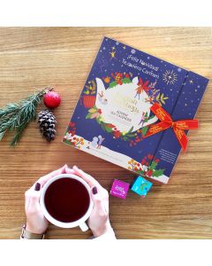 Calendario de Adviento de té en una caja festiva y personalizada