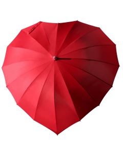 Heart umbrella red