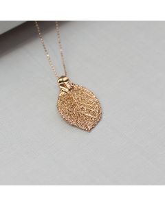Colgante Hoja de rosa chapado en oro Oro rosa