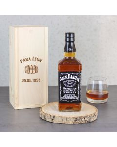 Whiskey Jack Daniel´s en caja de madera personalizada