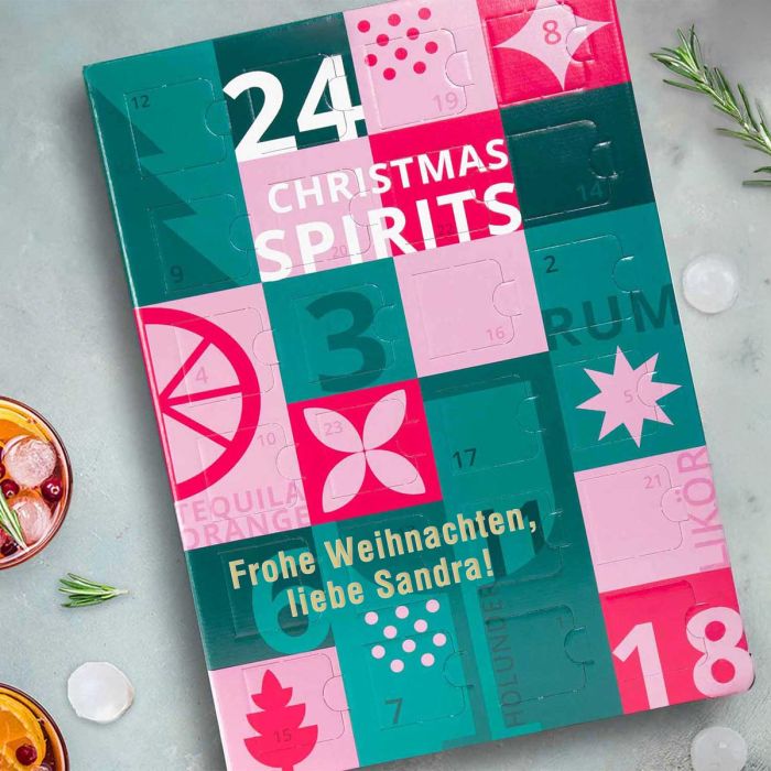 Gourmet-Adventskalender Likör & Spirituosen mit Gravur