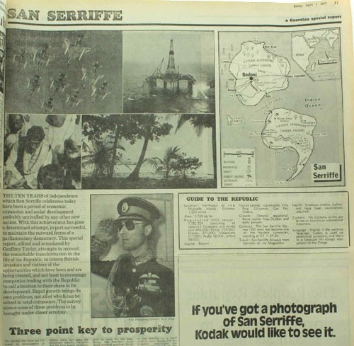 Ein Aprilscherz mit britischem Humor: Die Insel San Serriffe in The Guardian, 01.04.1977