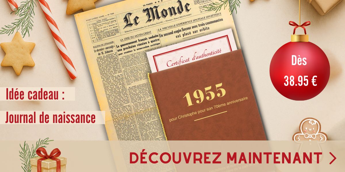 Journal ancien comme cadeau de Noël Journal ancien comme cadeau de Noël