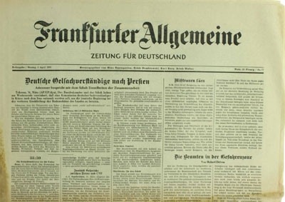 Frankfurter Allgemeine Zeitung vom 01.04.1957